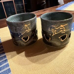 Japanese Somayaki tea cups